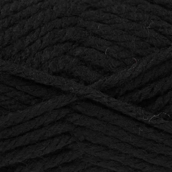 Knitting Yarn: Big Value Super Chunky: Black: 100g