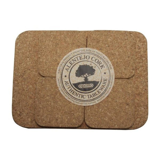 Cork Placemat and Coaster Set 4