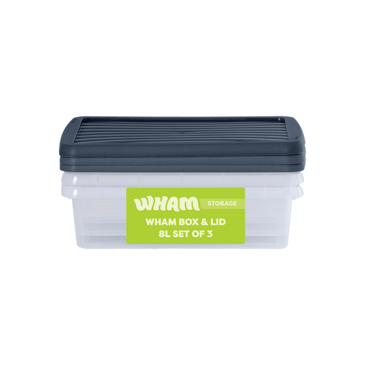 Set3 Wham® Box 6.01 8L Box & Lid Clr/Navy