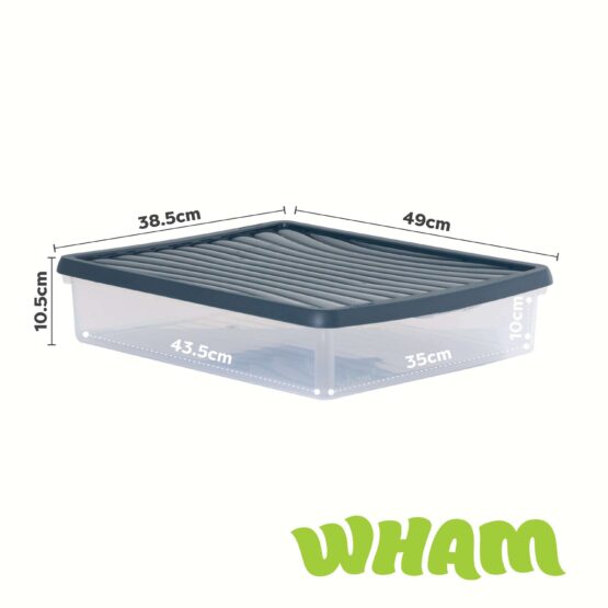 Wham® Box 7.01 14.75L Box & Lid Clear/Navy