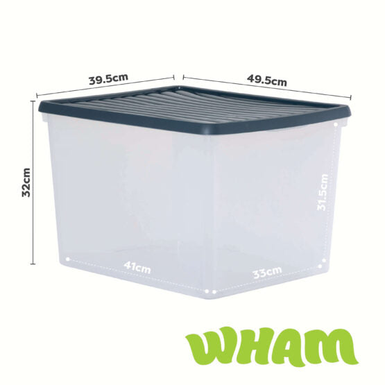Wham® Box 7.03 50L Box & Lid Clear/navy
