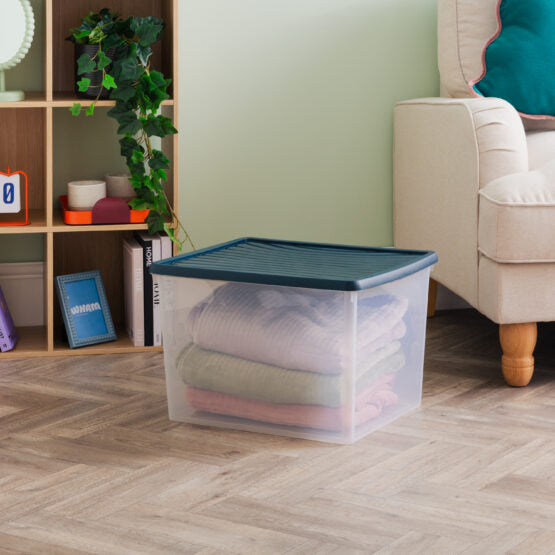 Wham® Box 7.03 50L Box & Lid Clear/navy