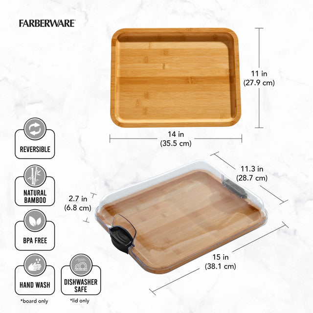 Farberware Build-a-Board Bamboo Rectangular Board, 28 x 35.3CM
