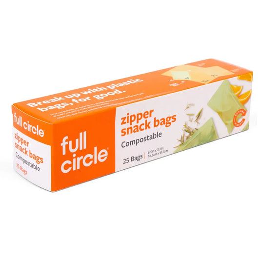 Full Circle Compostable Zipper Snack Bags X 25