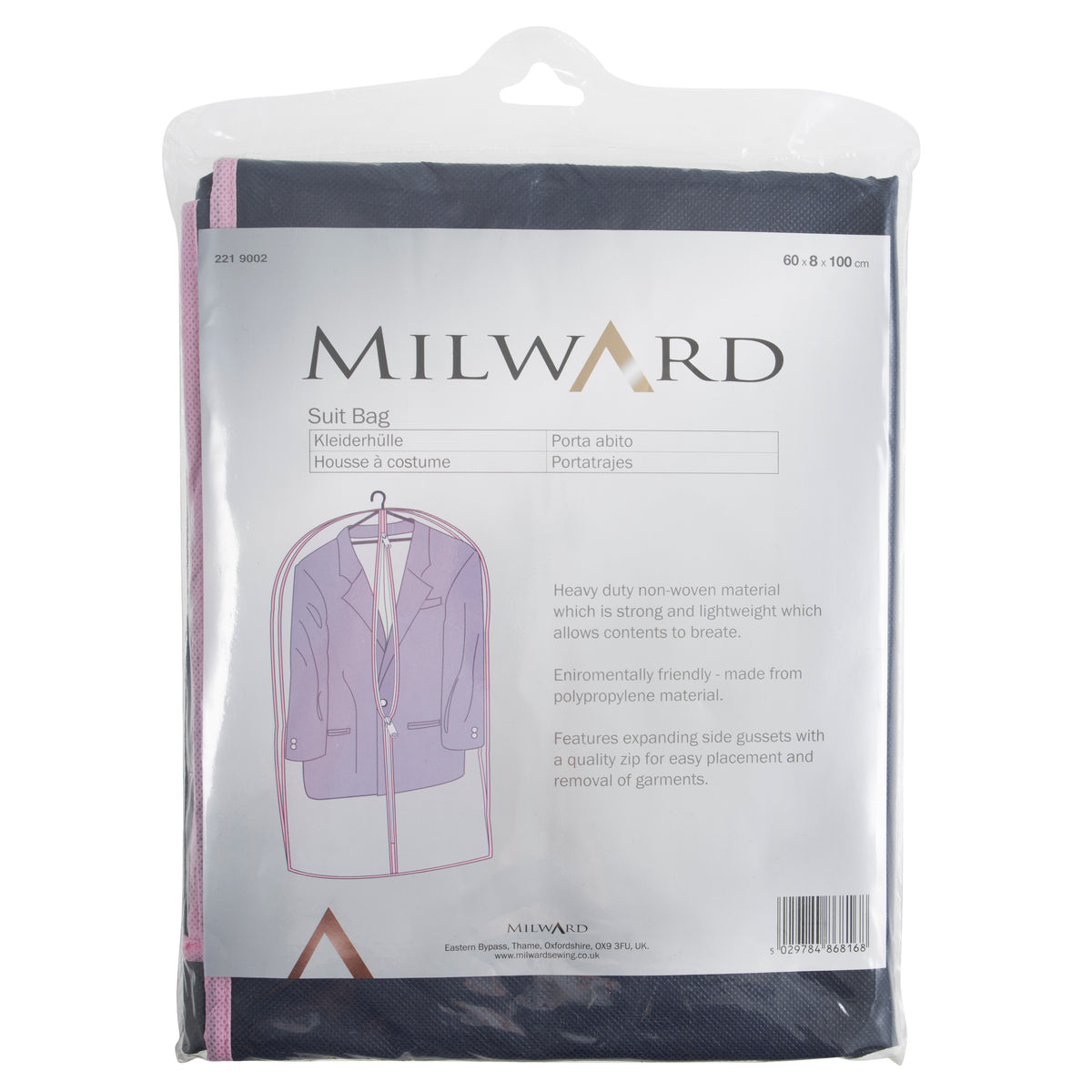 Suit Bag: 60 x 9 x 100cm