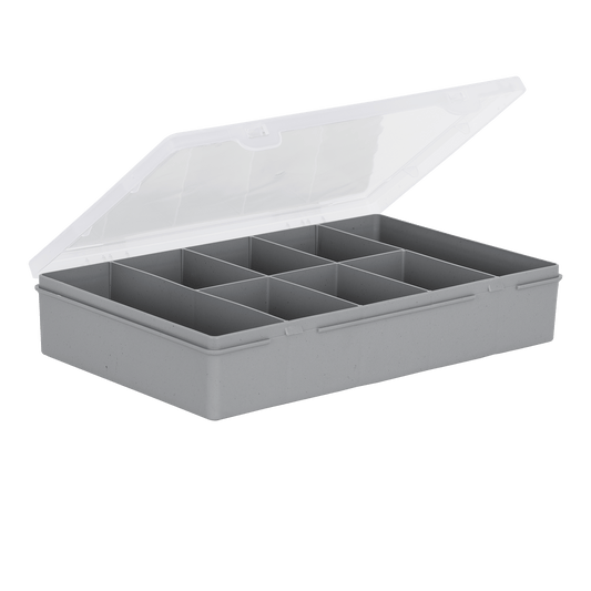 Organiser 3.01 29cm Box 8 Divs Upcycle Soft Grey/Clear