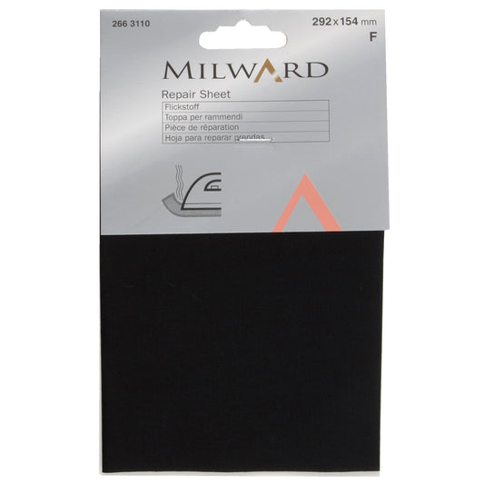 Repair Sheet: Iron-on: 292 x 154mm: Black