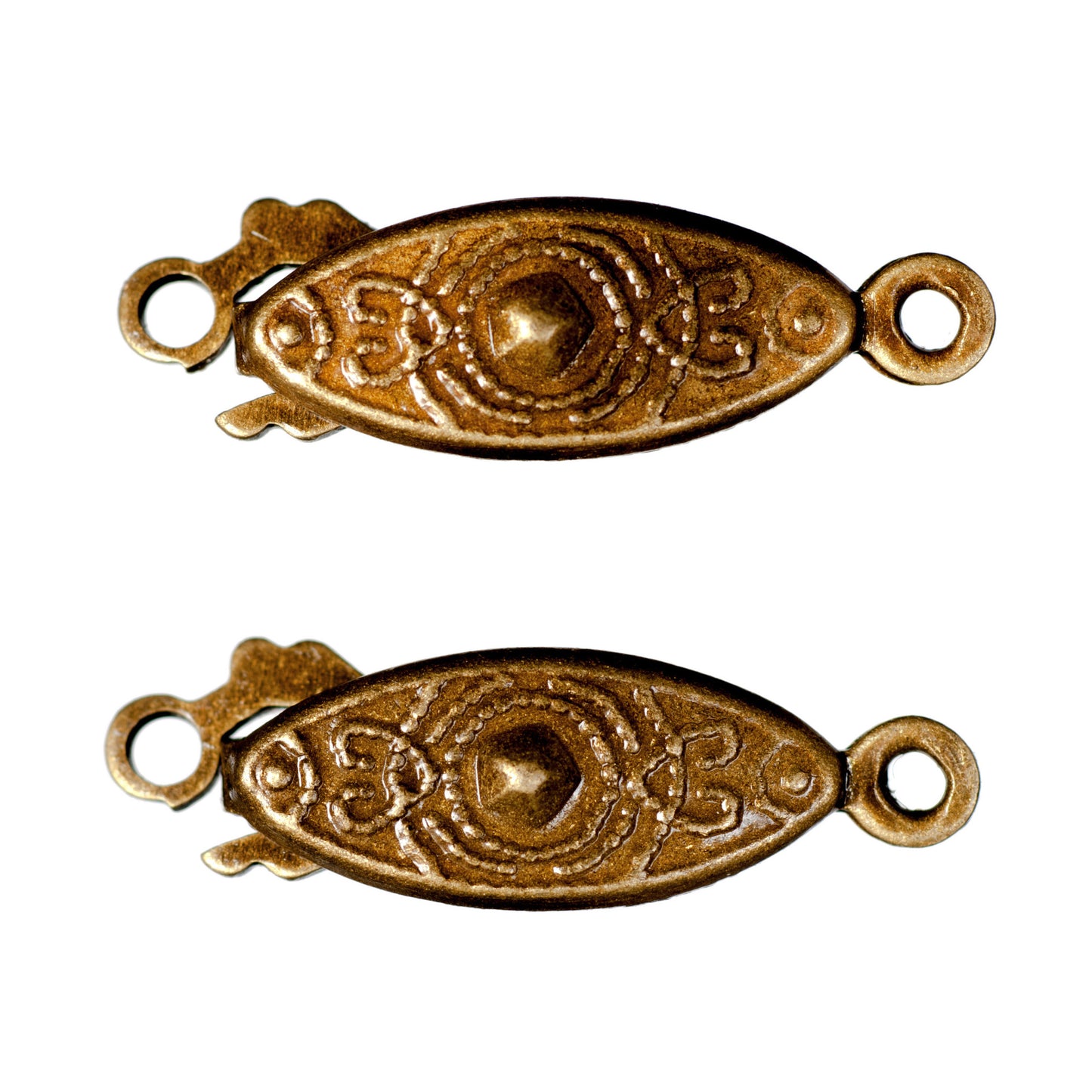 Flat Clasp: Oval: Antique: Pk 2