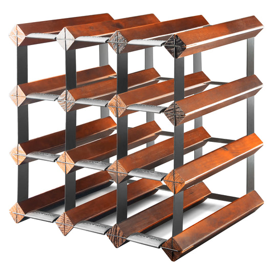 Final Touch 12 Bottle Assembled Maple Wine Rack