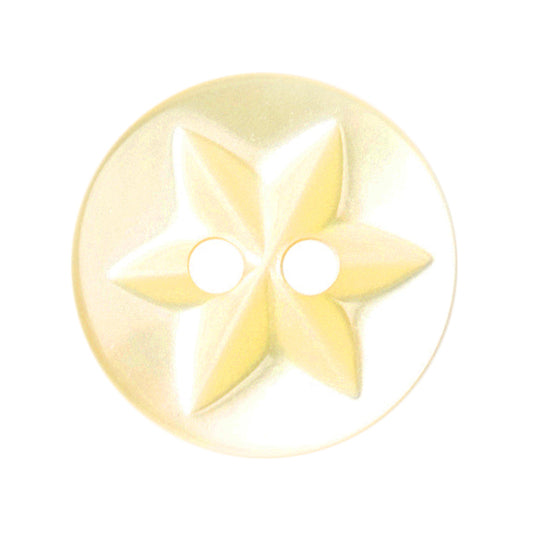 Flower Button 2 Hole 15mm Yellow