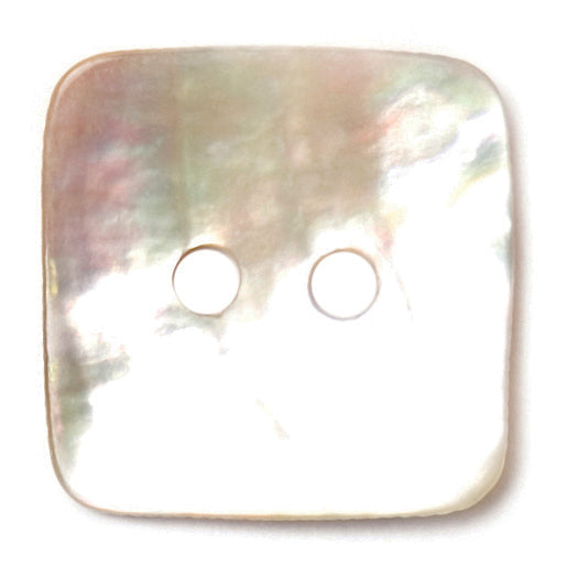 Mother of Pearl Look Square Button 2 Hole 20mm