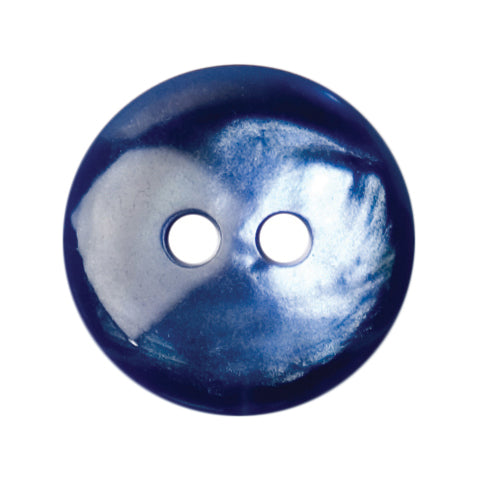 Navy Blue 2 Hole Button:  14mm: