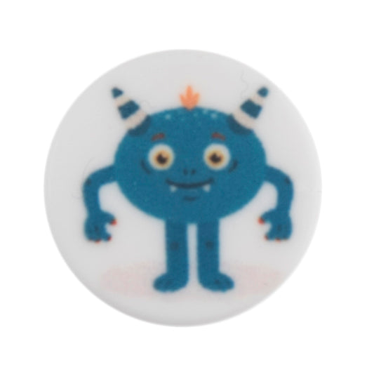 Blue Monster Button 15mm