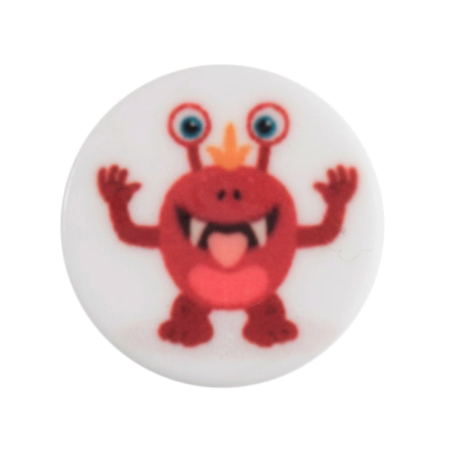 Red Monster Button 15mm