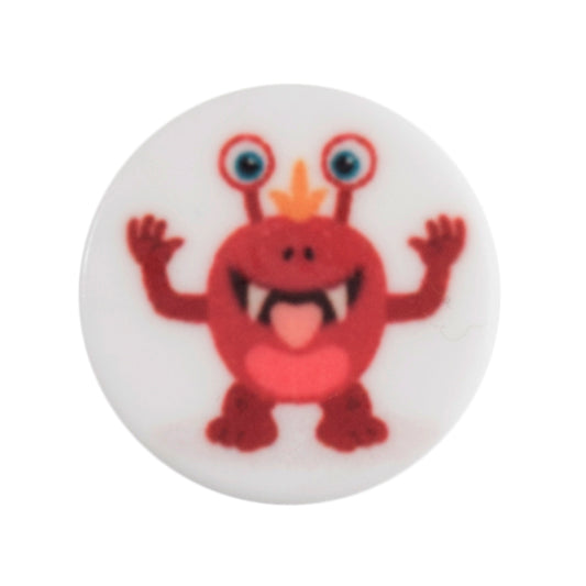 Red Monster Button 15mm