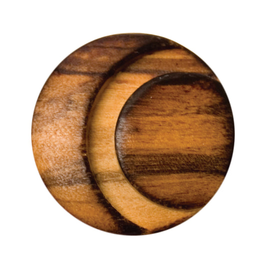 Crescent Moon Wooden Button 23mm