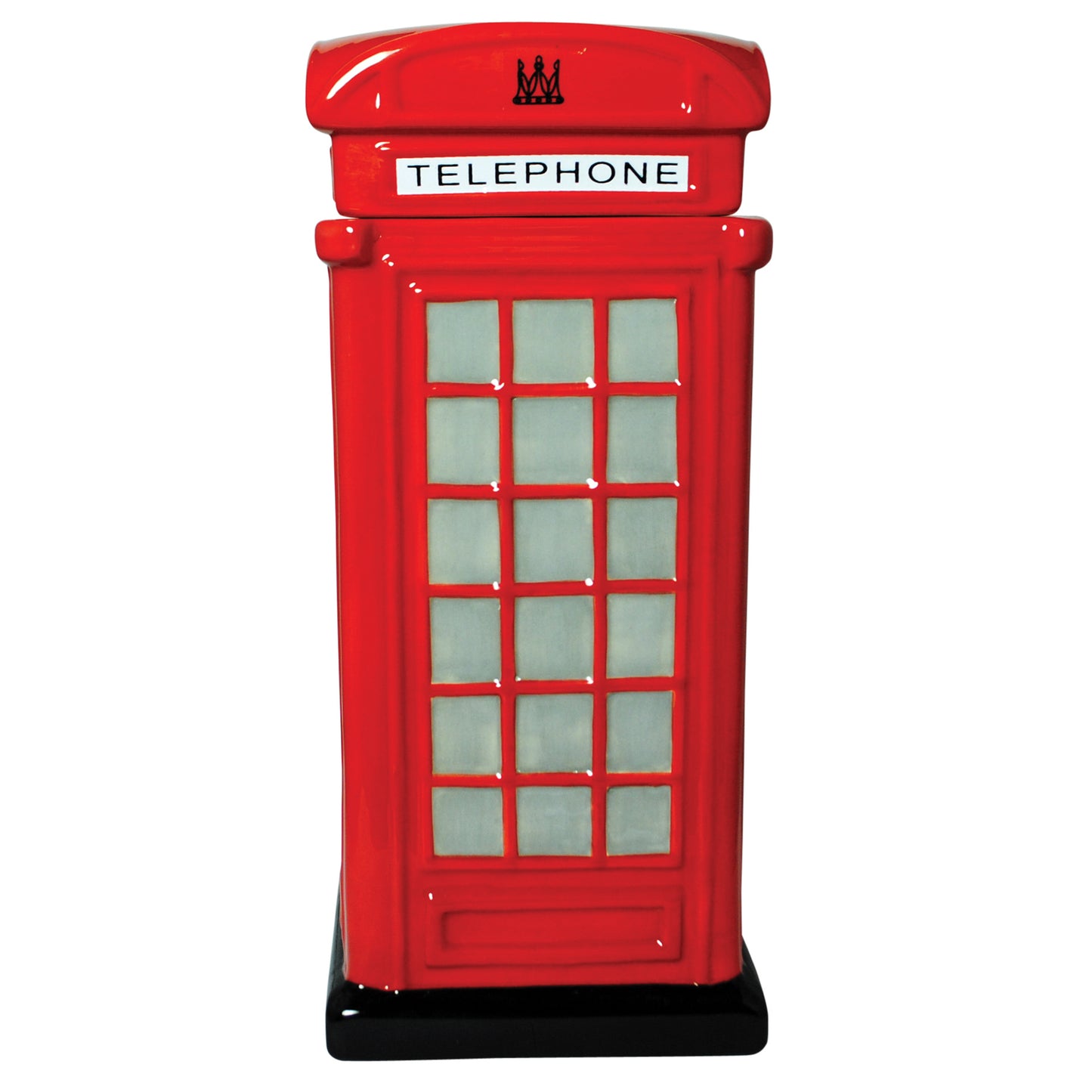 Red Telephone Box Ceramic Biscuit Jar