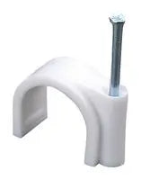 7mm White Cable Clips Pk25