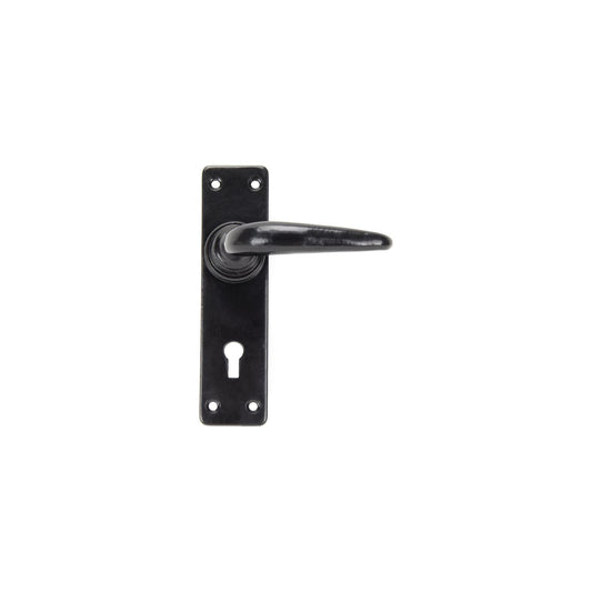 Black Smooth Lever Lock Set