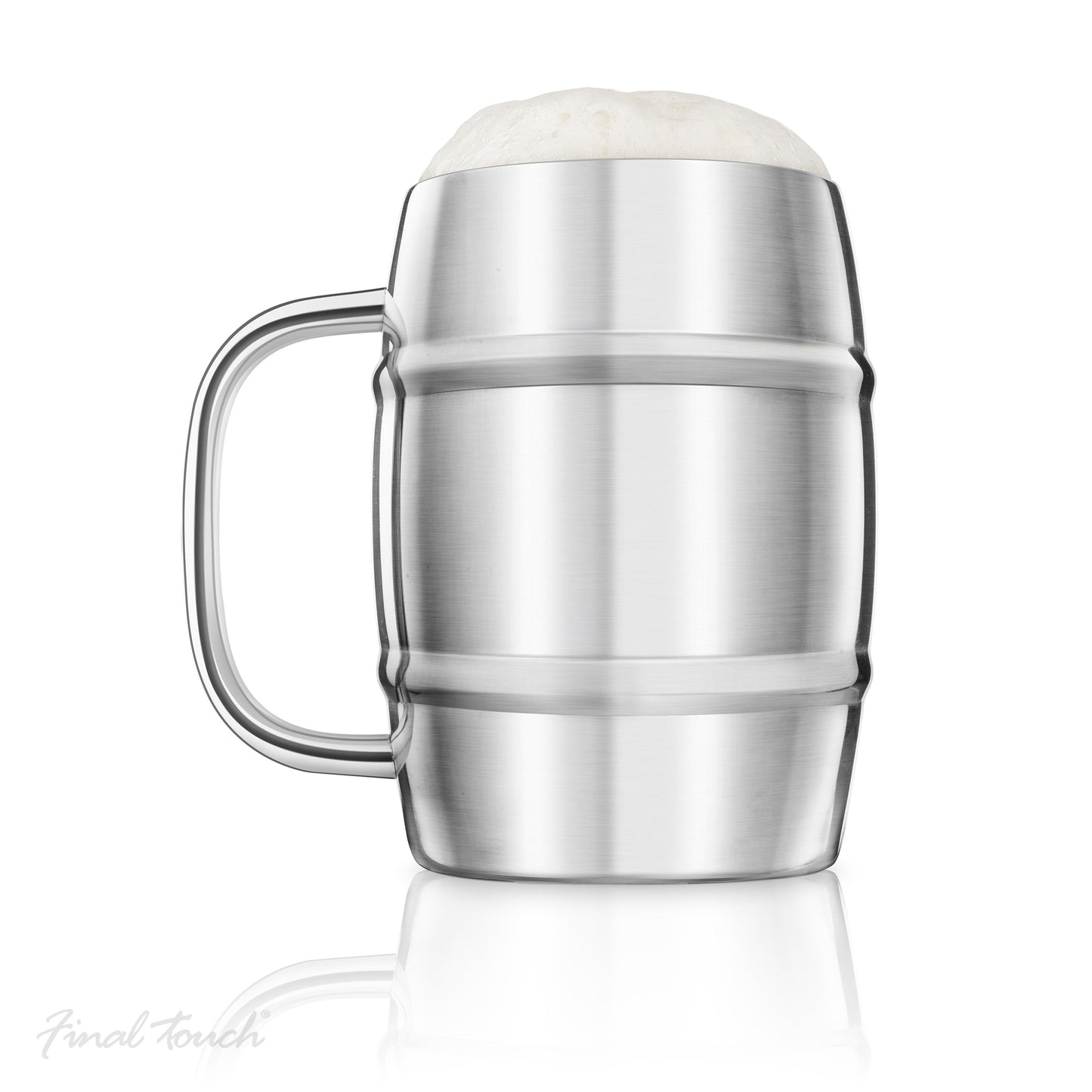 Final Touch Jumbo Double Walled Beer Keg Mug