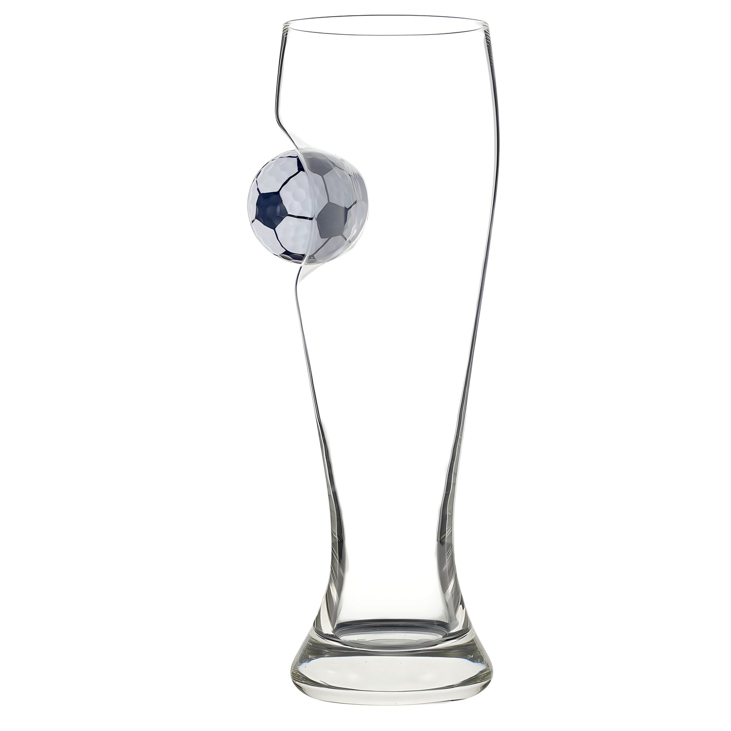 Sports Fan On the Ball Football Glass