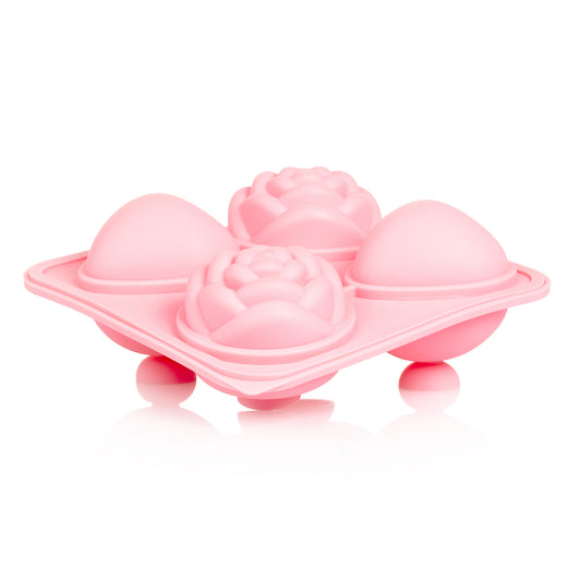 Bar Bespoke Pink Heart and Rose Ice Tray