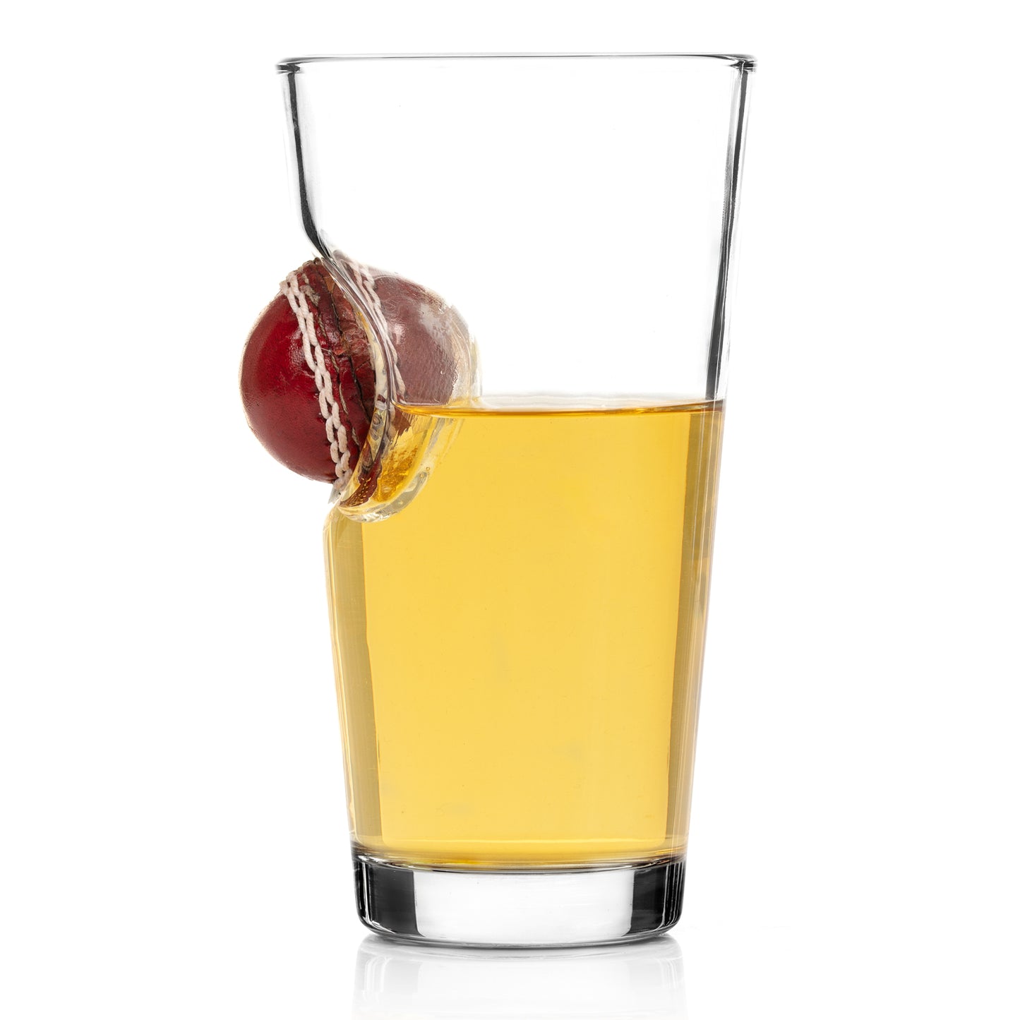 Sports Fan Cricket Ball Beer Glass