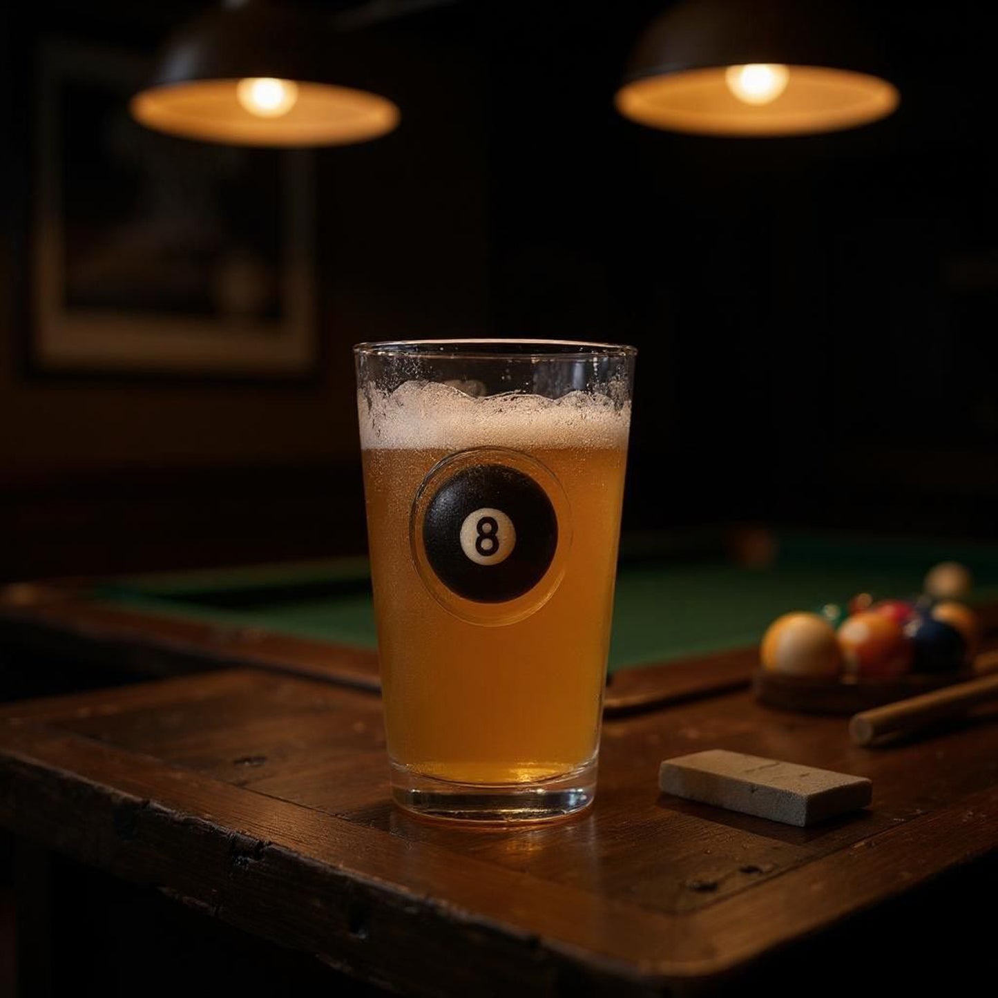 Sports Fan Pool Ball Beer Glass