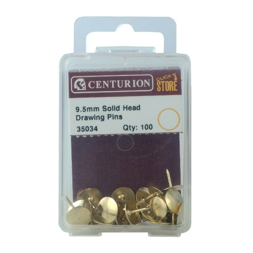 9.5mm Solid Head Drawing Pin 100pk