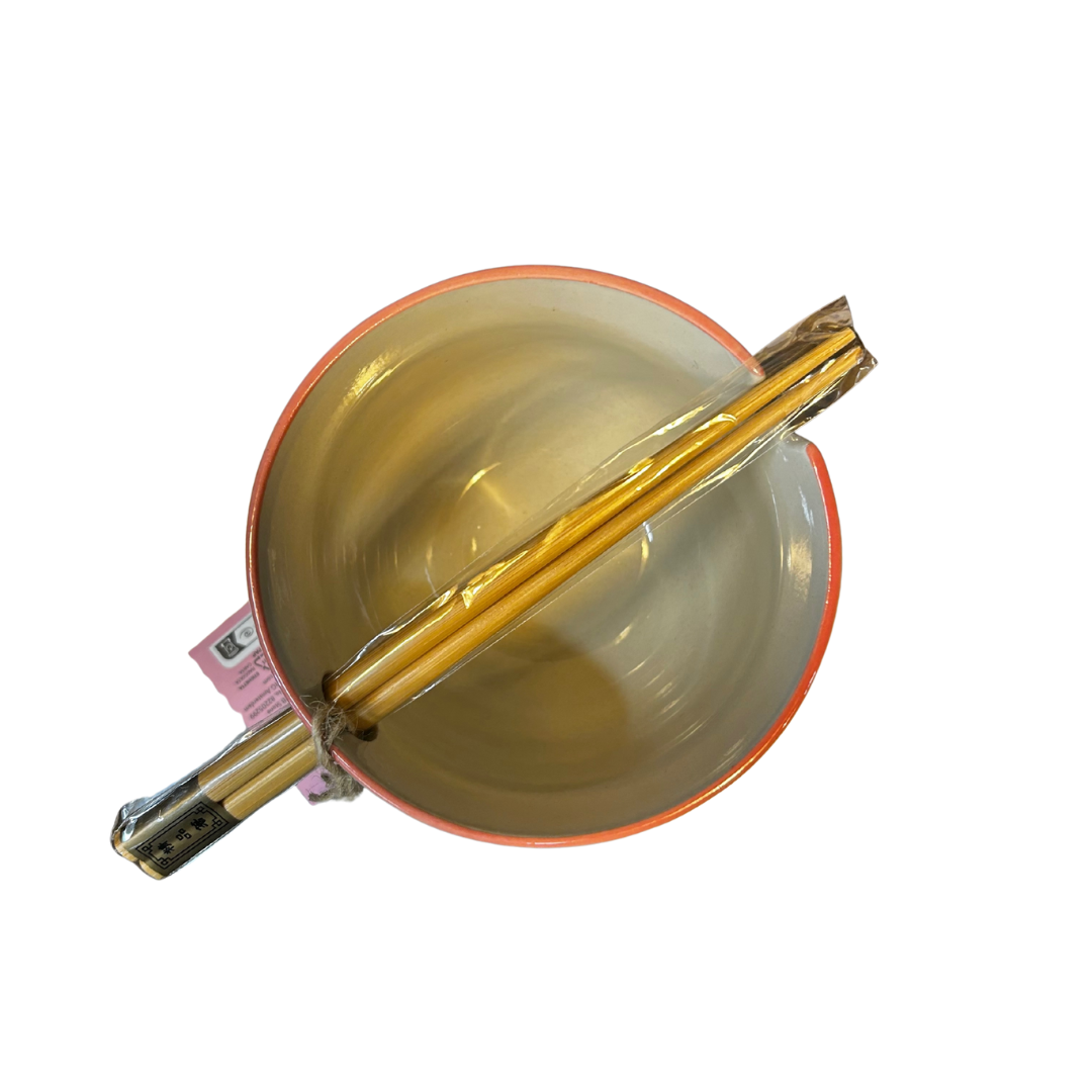Cherry Blossom Noodle Bowl with Chopstick