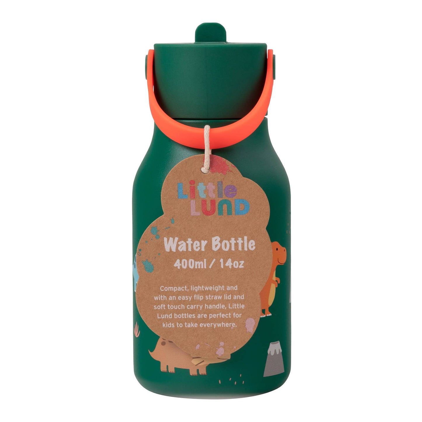 Little Lund Kids Water Bottle with Flip Straw 400ml / 13.5oz: Space