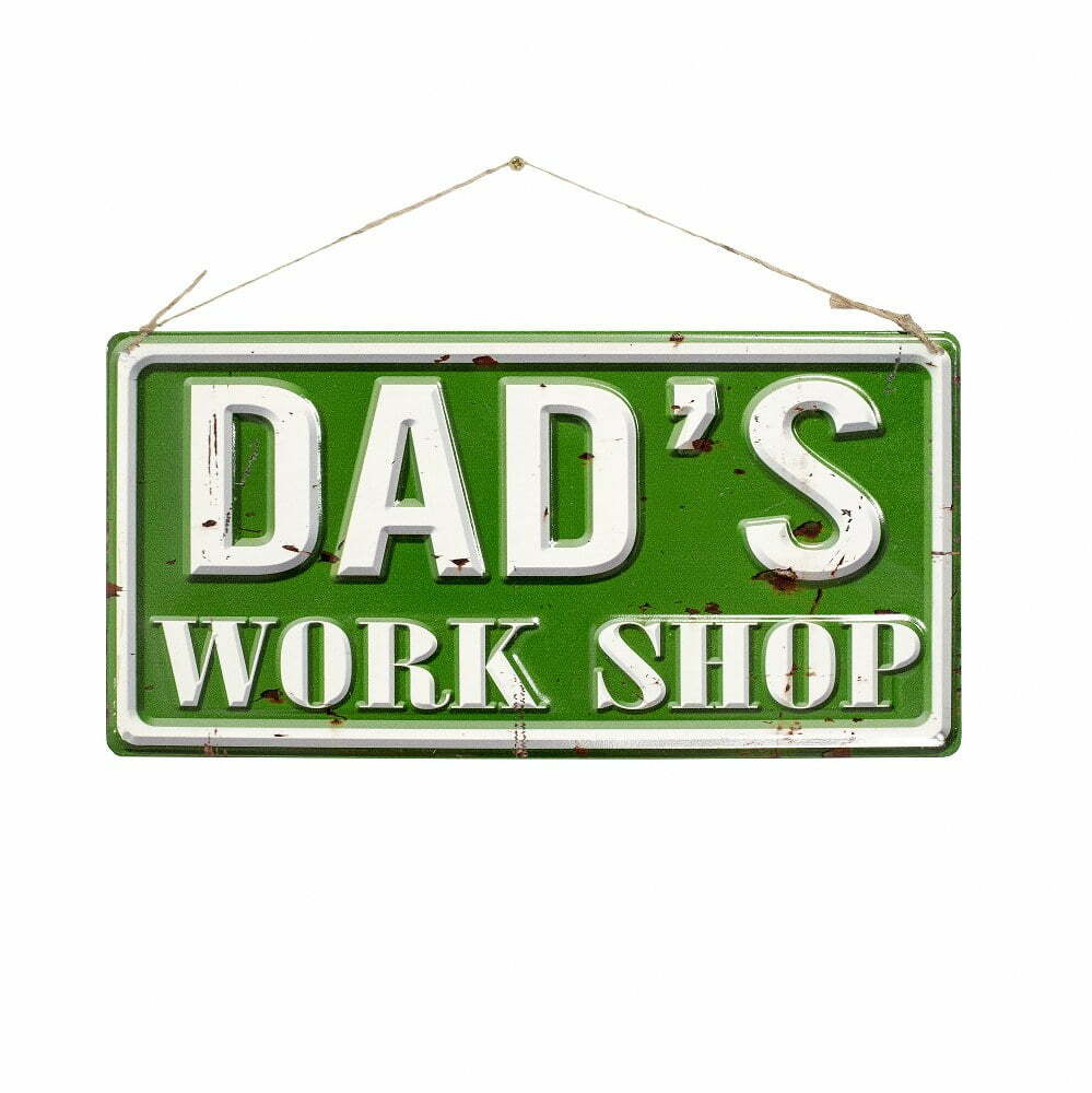 Dads Workshop Embossed Metal Sign