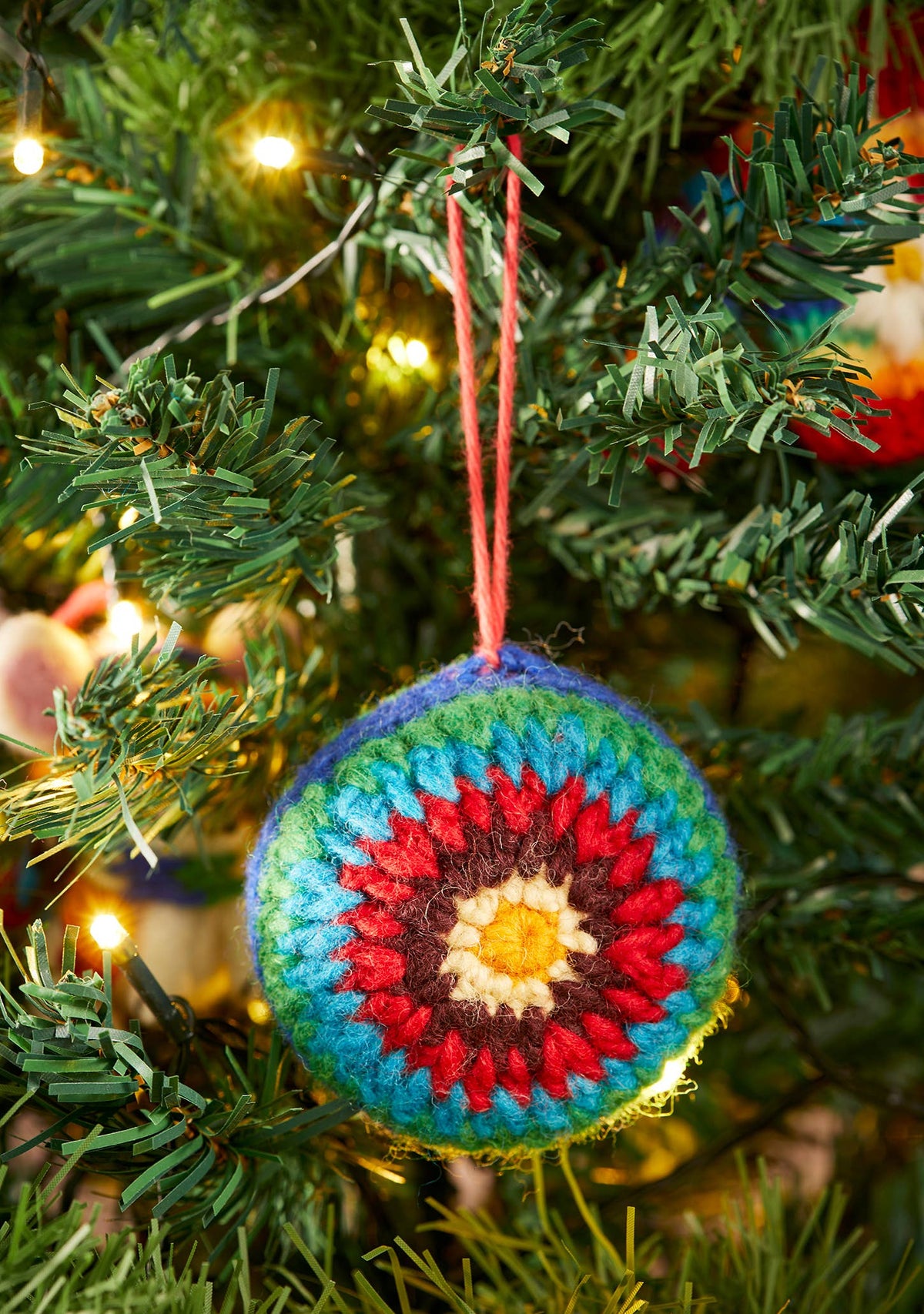 Rainbow Crochet Bauble