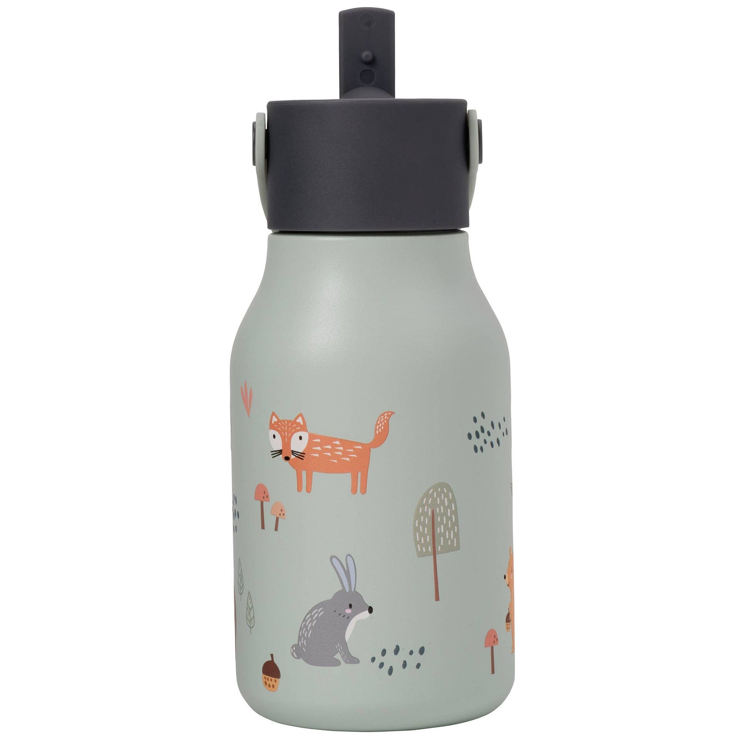 Little Lund Kids Water Bottle with Flip Straw 400ml / 13.5oz: Birds