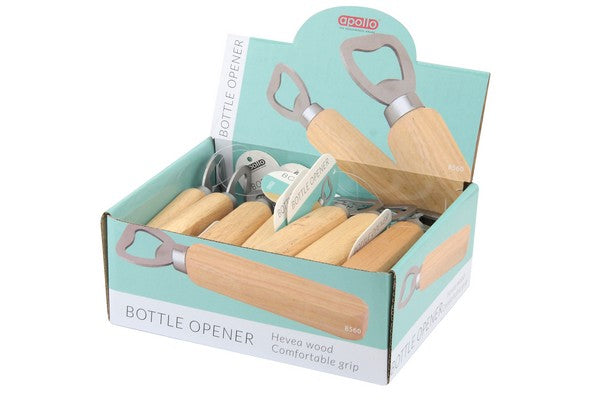 Hevea Wood Bottle Opener