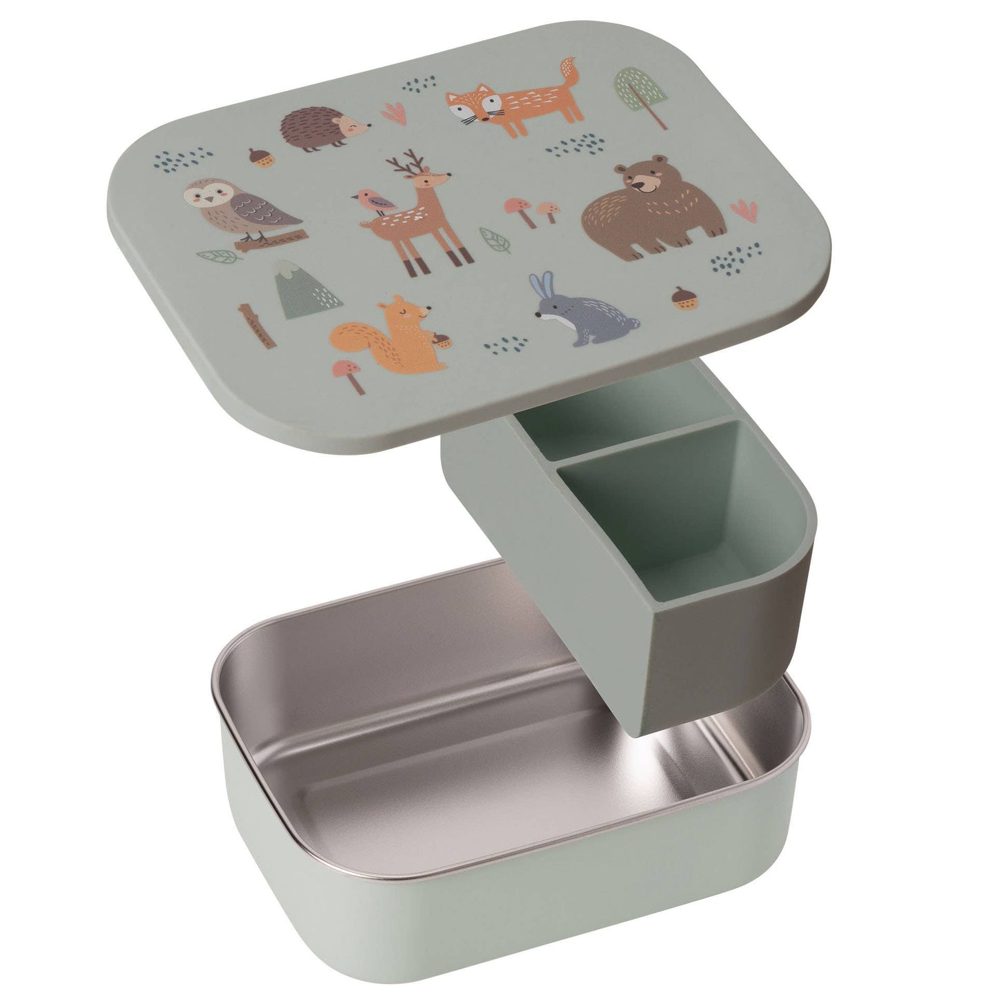 Little Lund Kids Stainless Steel Lunch Box: Woodland