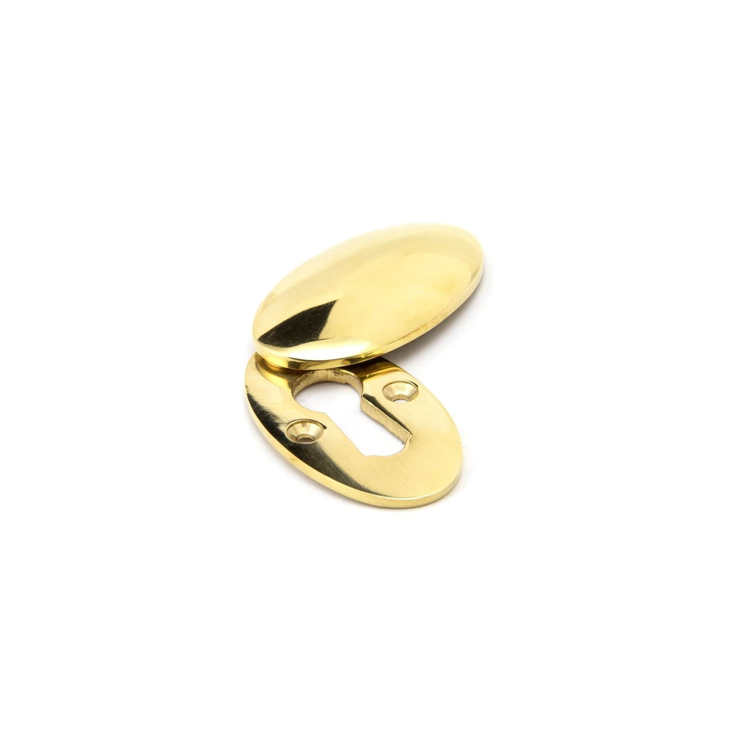 Polished Brass Oval Escutcheon & Cover