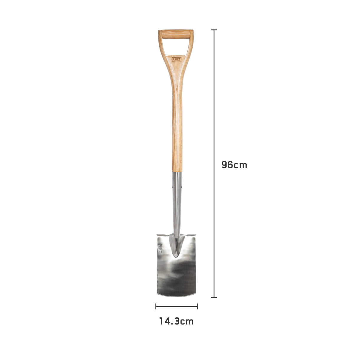 AMES Border Spade Stainless Steel