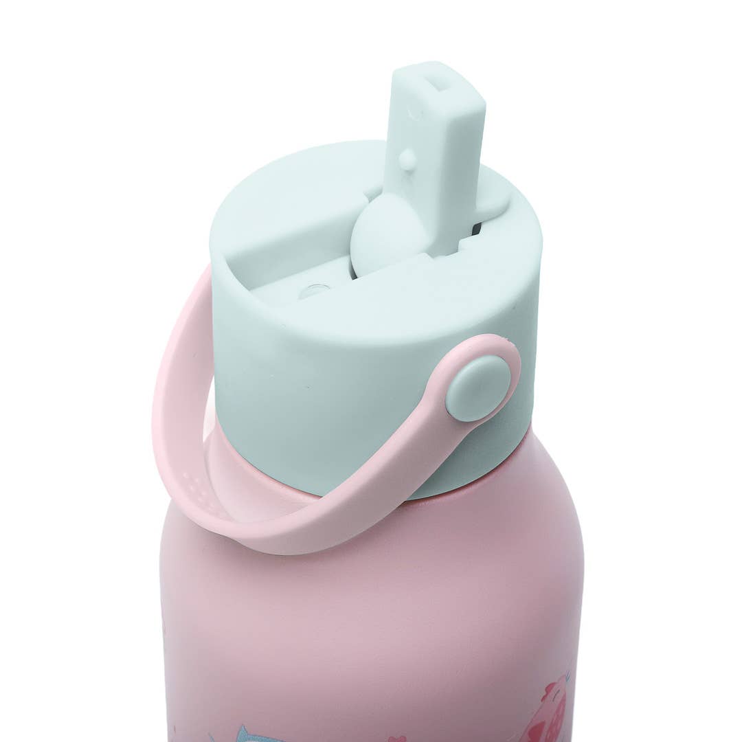 Little Lund Kids Water Bottle with Flip Straw 400ml / 13.5oz: Ocean