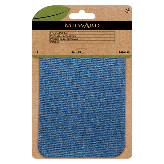 Cotton Twill Patches: Light Denim - 10 x 15cm