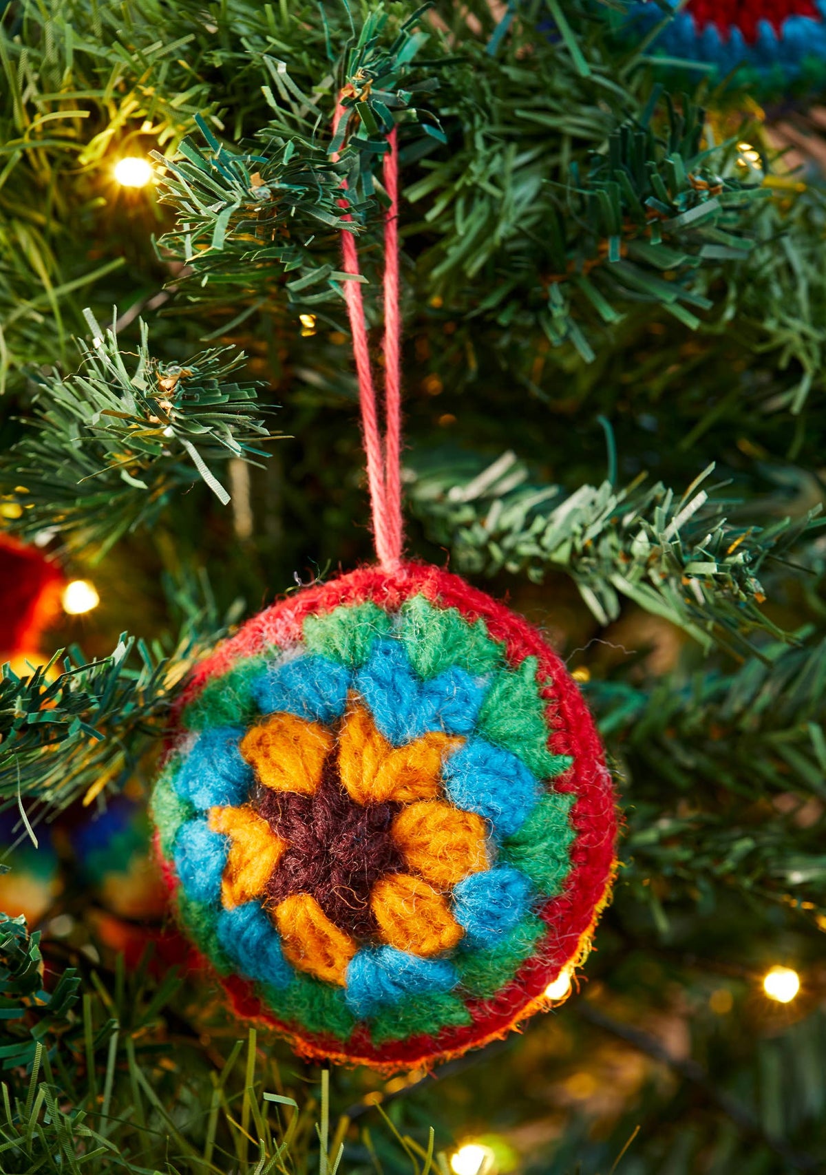 Rainbow Crochet Bauble