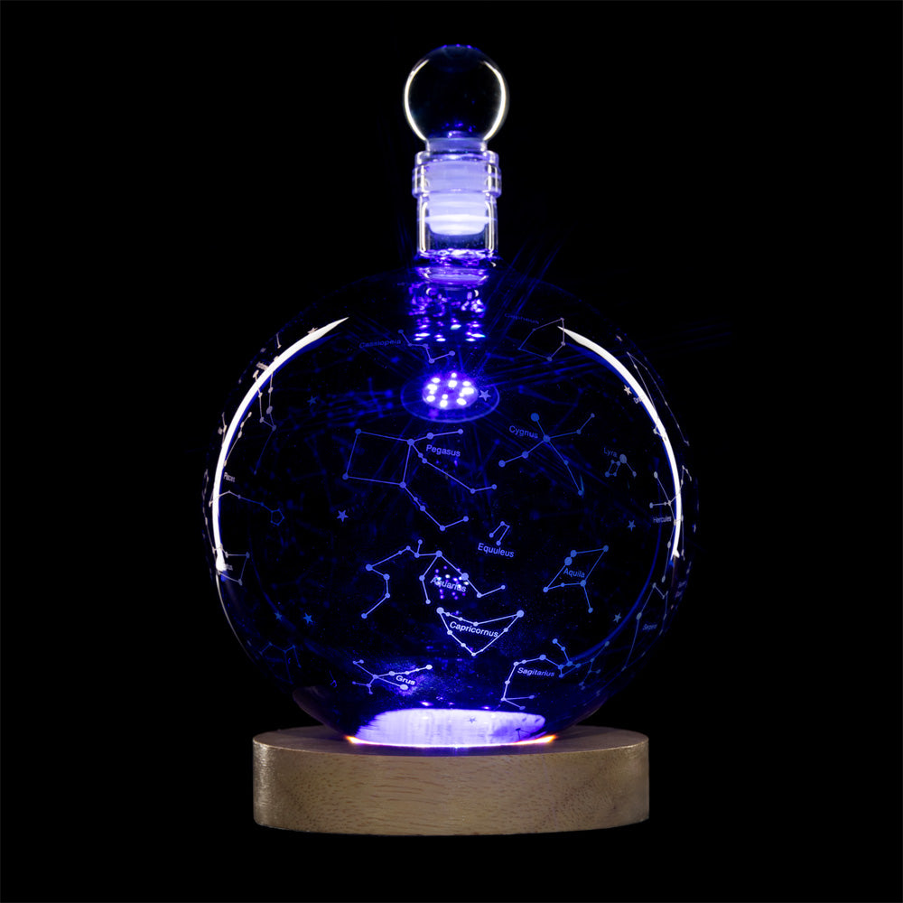 Bar Originale Constellation Globe Decanter with Base that Lights Up