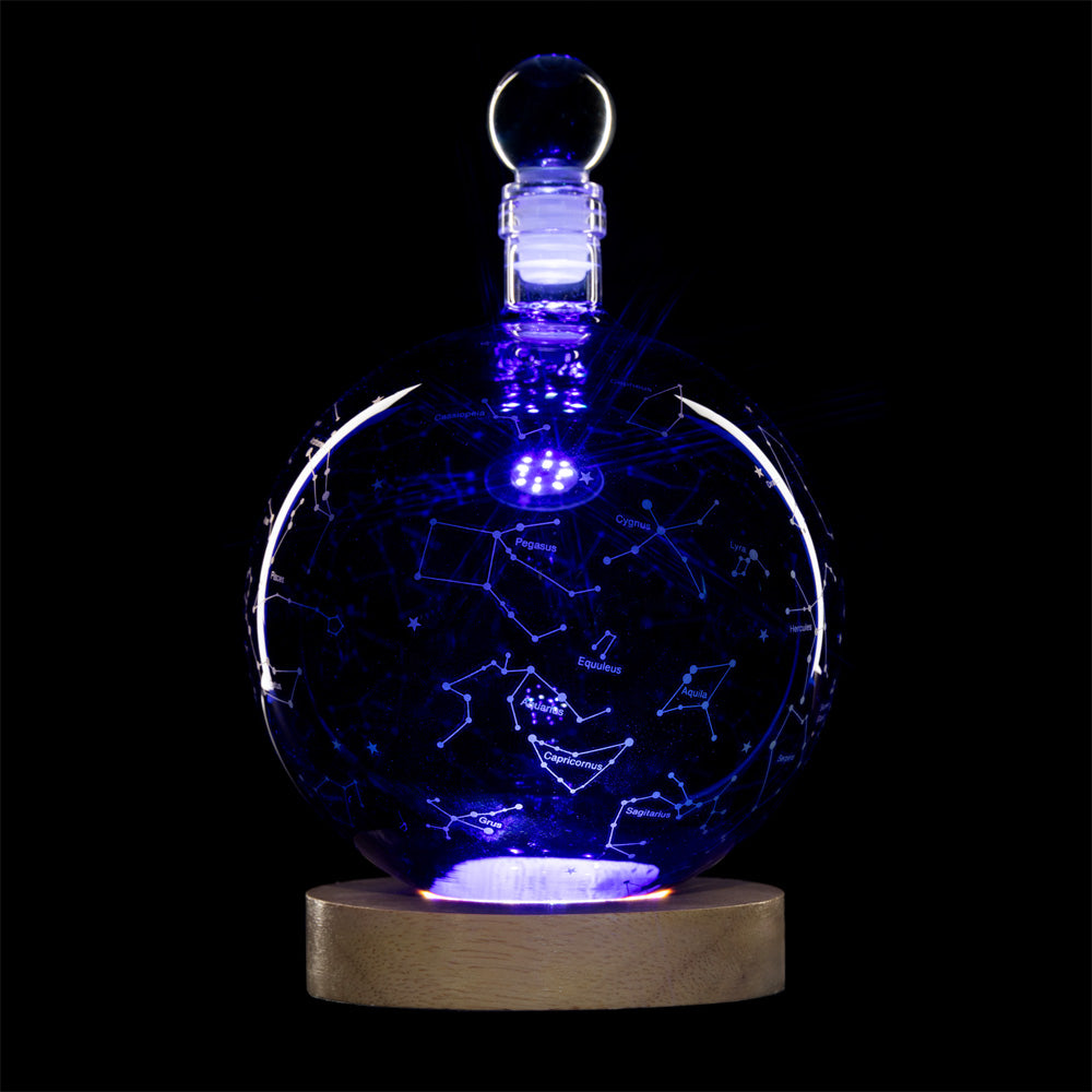 Bar Originale Constellation Globe Decanter with Base that Lights Up