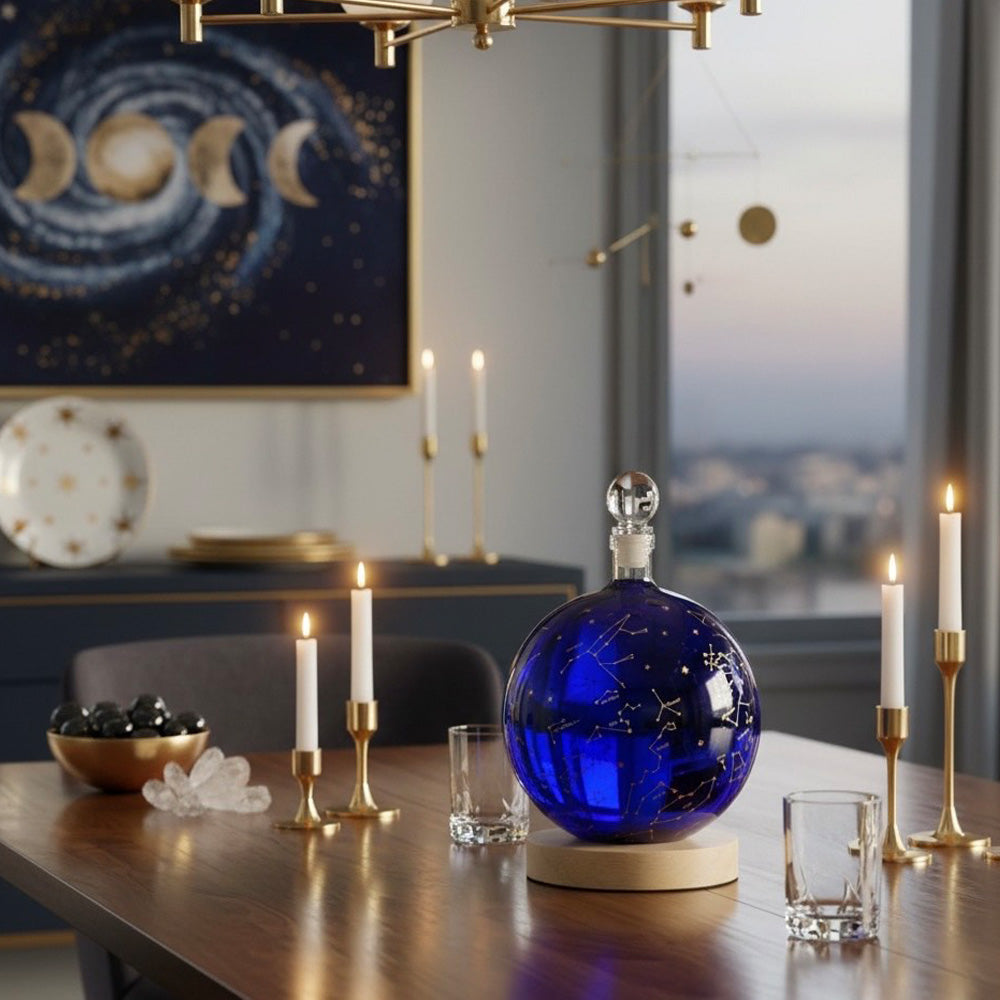 Bar Originale Constellation Globe Decanter with Base that Lights Up