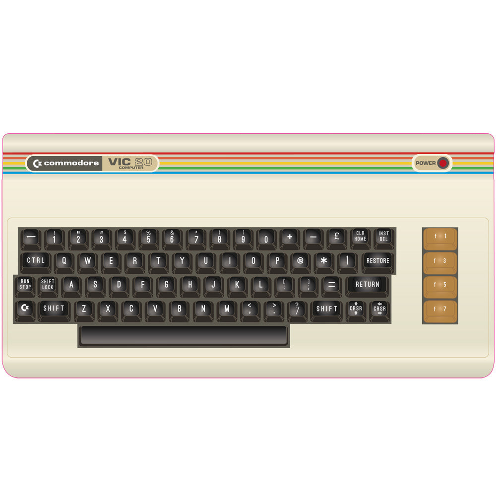 Retro Vic20 Keyboard Glass Chopping Board