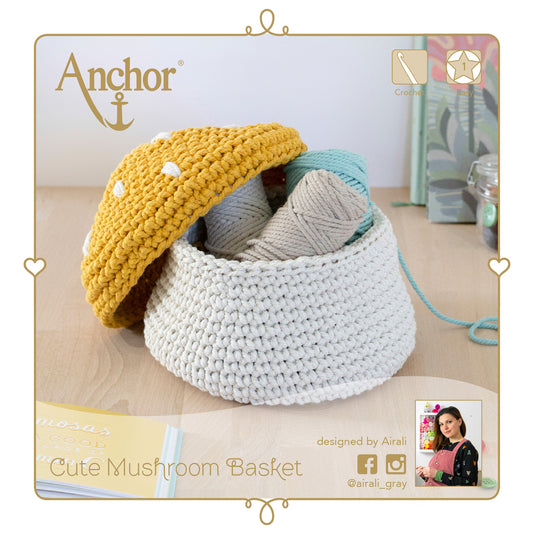 Crochet Kit: Basket: Mushroom