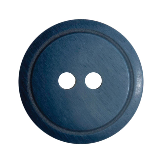 Rimmed 18mm 2 Hole Blue Button