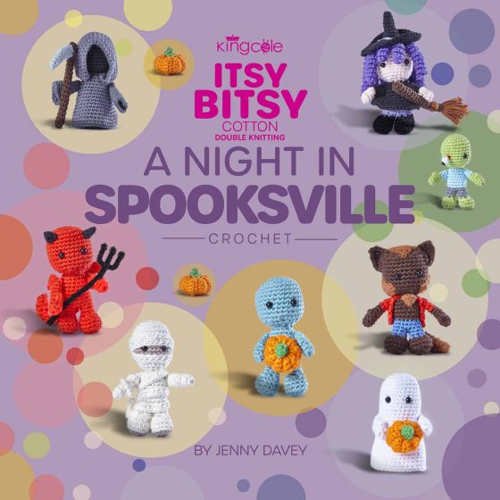 Itsy Bitsy Book 3 – A Night in Spooksville crocheted in Itsy Bitsy Cotton DK