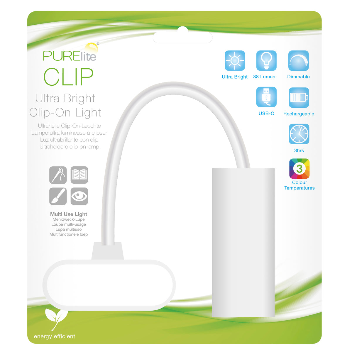 Lamp: Ultra-Bright: Clip-On Light: Clip