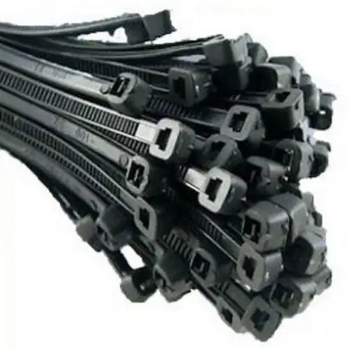 200mm x 4.8mm Cable Ties Black (100)